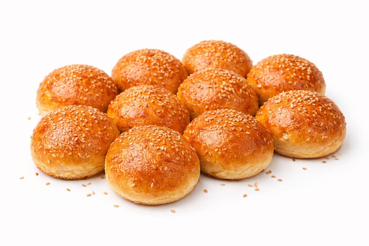 Mini buns moelleux – pains burgers artisanaux au levain naturel (Lot de 10)