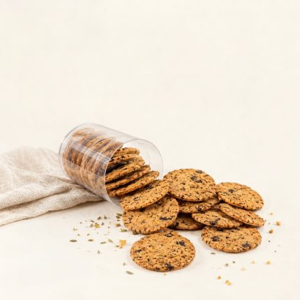 Crackers artisanaux au levain naturel – olives noires marinées aux herbes (150 g)